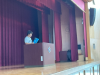 ２学期にがんばりたいことを発表