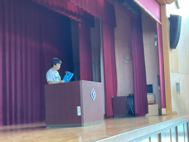 ２学期にがんばりたいことを発表